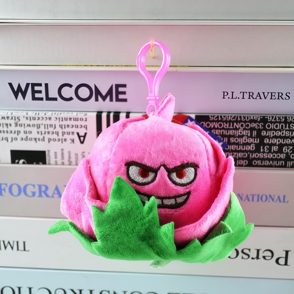 2025 New Style Plants vs Zombies Plush Pendant Cute SunFlower Peashooter Chomper Bag Keychain Decoration Stuffed Doll Kids Gift