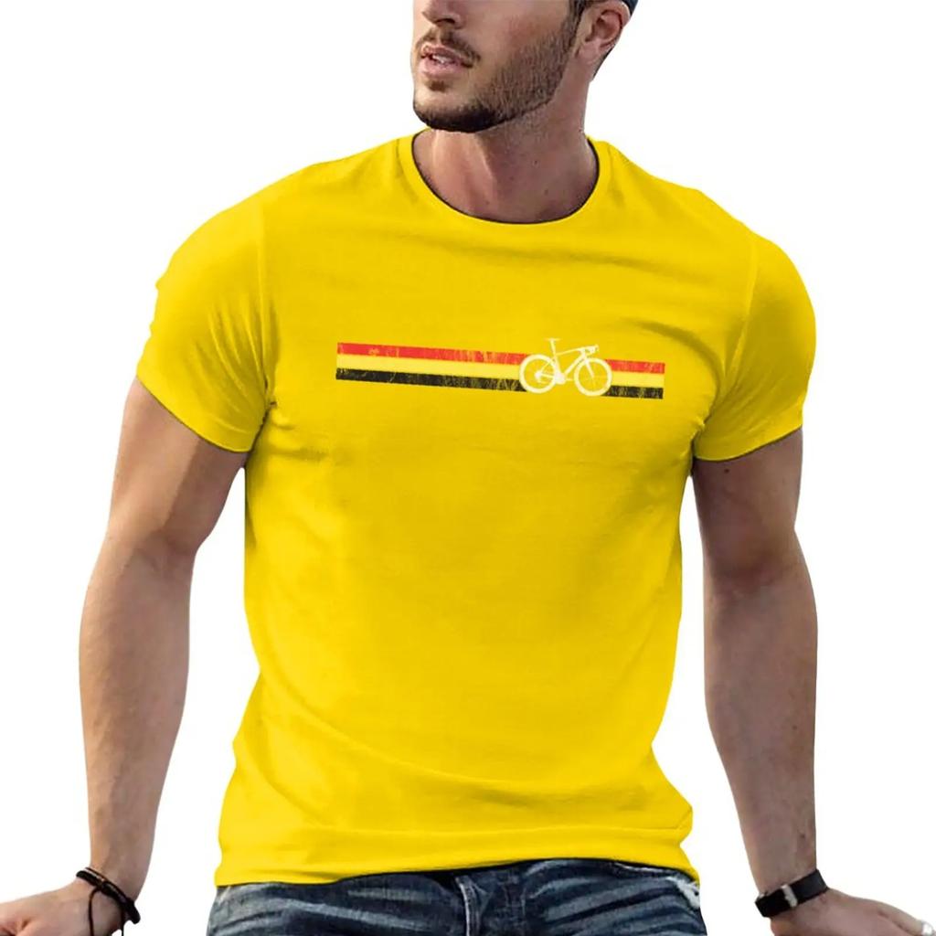 New Belgian Cyclist Bike Racing Belgium Flag Cycling T-Shirt Anime Clothes Short T-shirt T Shirts for Men Cotton