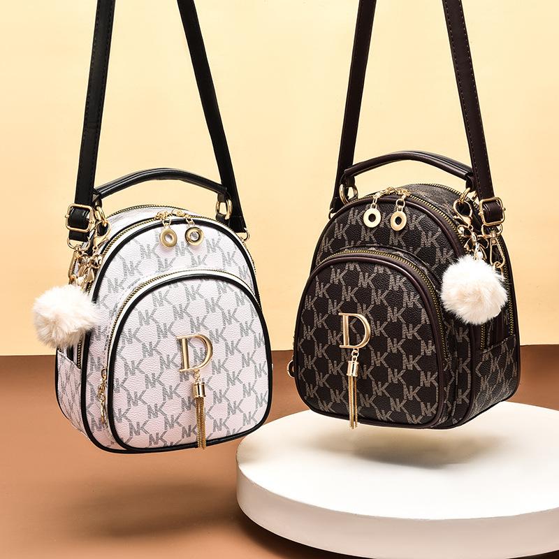 2025 new textured backpack women's large-capacity bag women's summer simple messenger bag fashion small bag women
