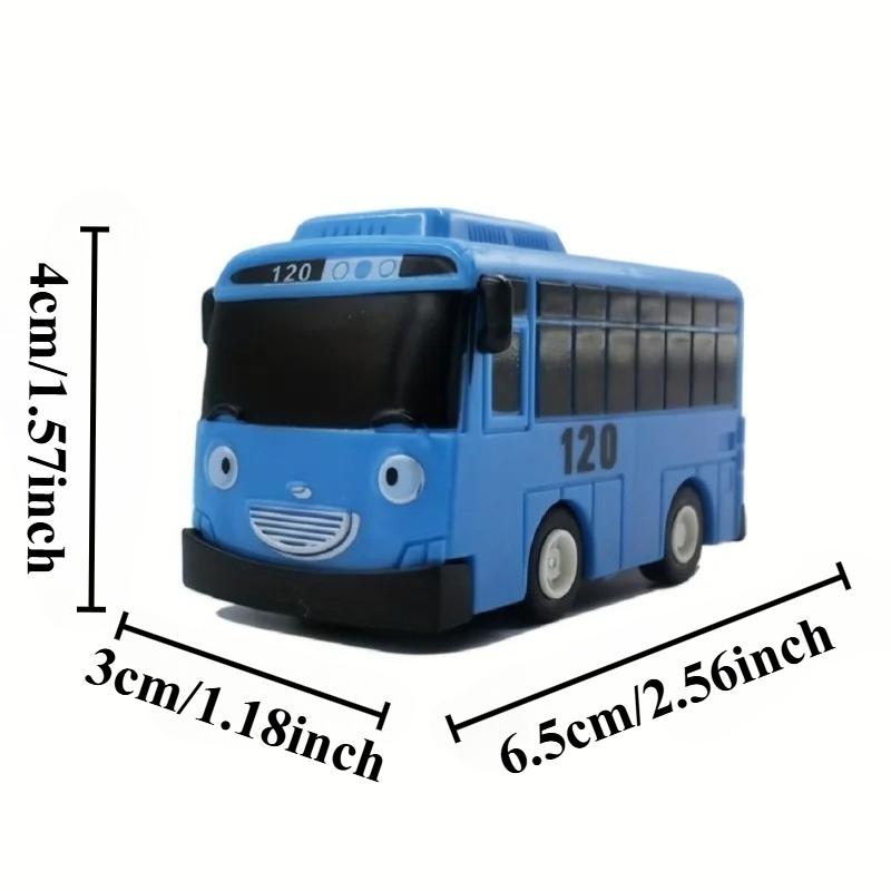 Small Bus Cars Plaything Pull Back Motor Vehicle Ride Car Toys For Kids Young Boys Girls Friction Powered City Bus Party Favors For Toddlers
