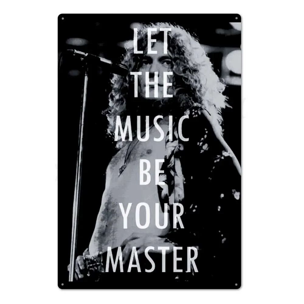 "Let The Music Be Your Master" Music Theme Metal Panel Wall Decor
