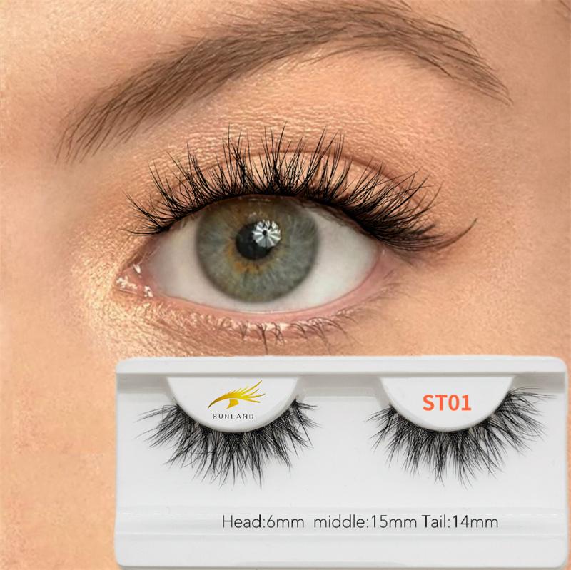 Oem 3d False Eyelashes Long Lashes Volume Makeup Handmade Cross Soft Eyelashes Natural Looking 5 Pairs False Eyelashes Full Volume&Mix