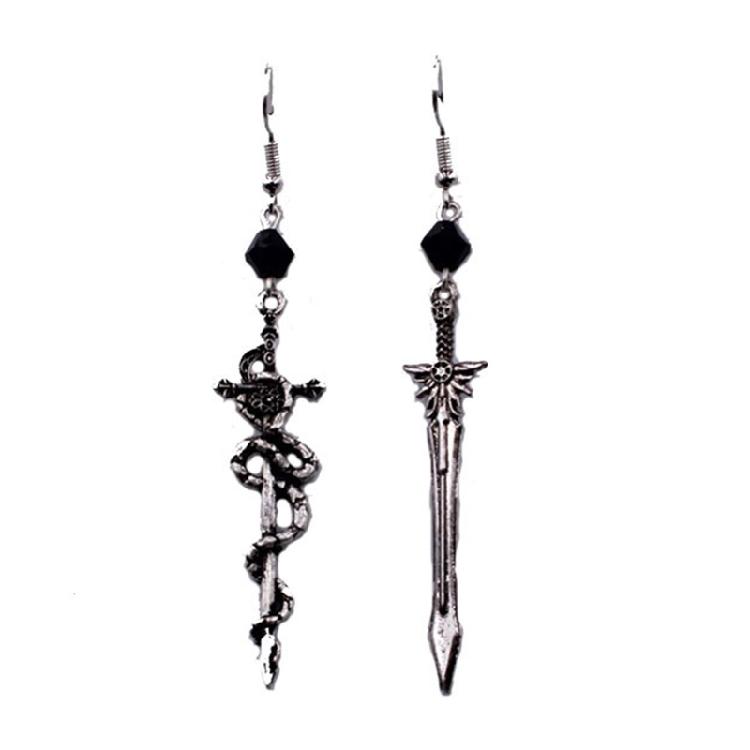 Асимметричные Серьги-Мечи Винтажные Серьги-Мечи для Женщин Девушек Ювелирное Изделие Подарок 1