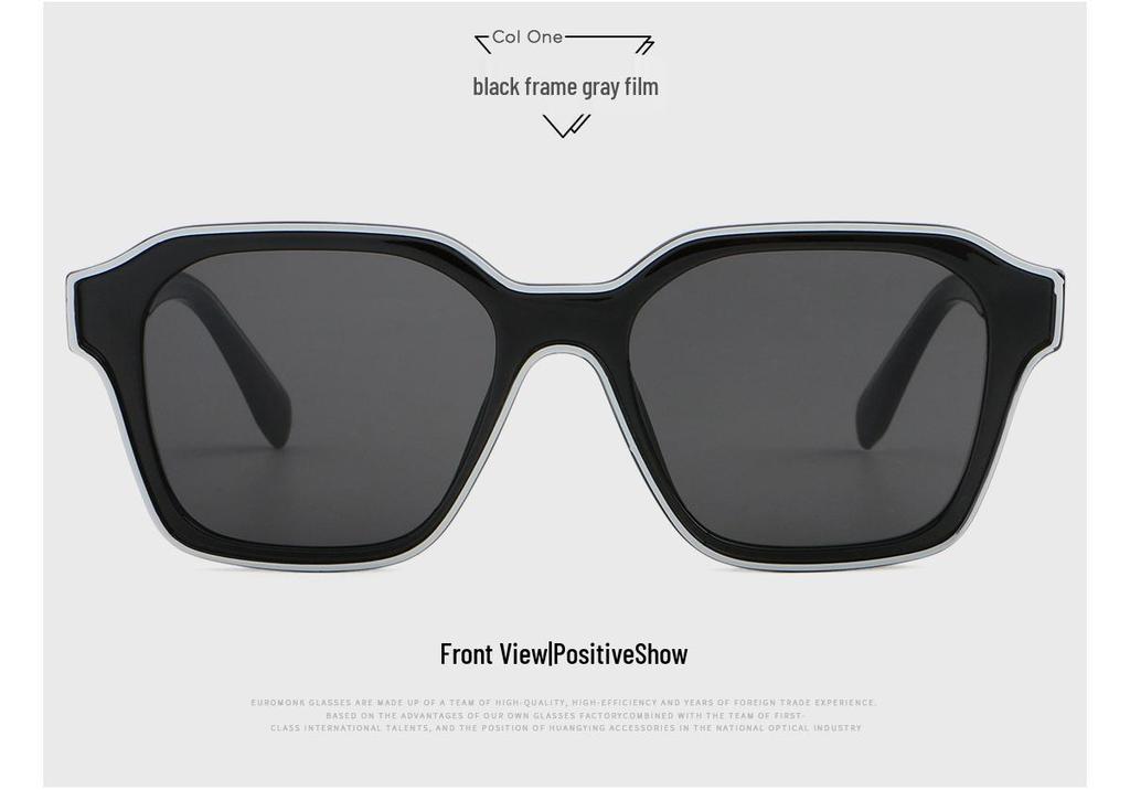 Stylish Sunglasses 8809 with Propionate Temple Inserts for Men & Women - European & American High-End Sun Protection