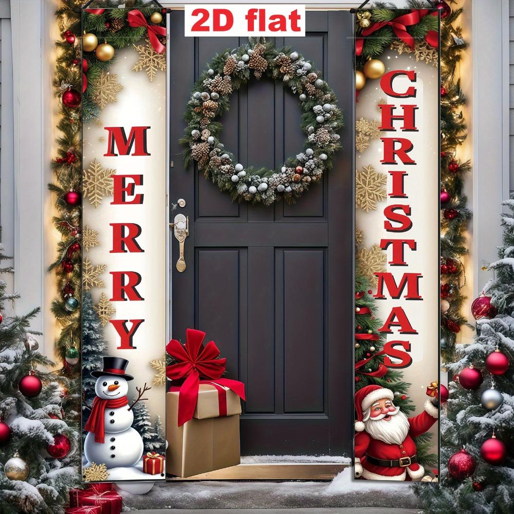 2pcs Christmas & Halloween Large Door Banner 12x70.8in