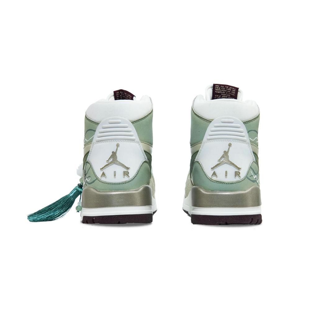 Jordan Legacy 312 Leather High top Vintage Basketball Shoes Men's White Green HF0745-131(Team696-)