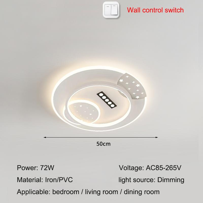 Three-color Dimming Indoor Ceiling Lamp Bedroom Living Room Dining Room Lighting Modern Square Round Ceiling Lamp 110V 220V