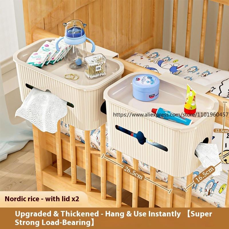 

Прикроватная корзина Прикроватная полка Подвесной органайзер для детских подгузников Без сверления Верхняя полка Студенческое общежитие