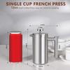 12 OZ French Press Coffee Maker, Sturdy Insulated Full Stainless Steel Coffee Press, Mini Small Camping French Presses Maker, 1-2 Cup Teapot for