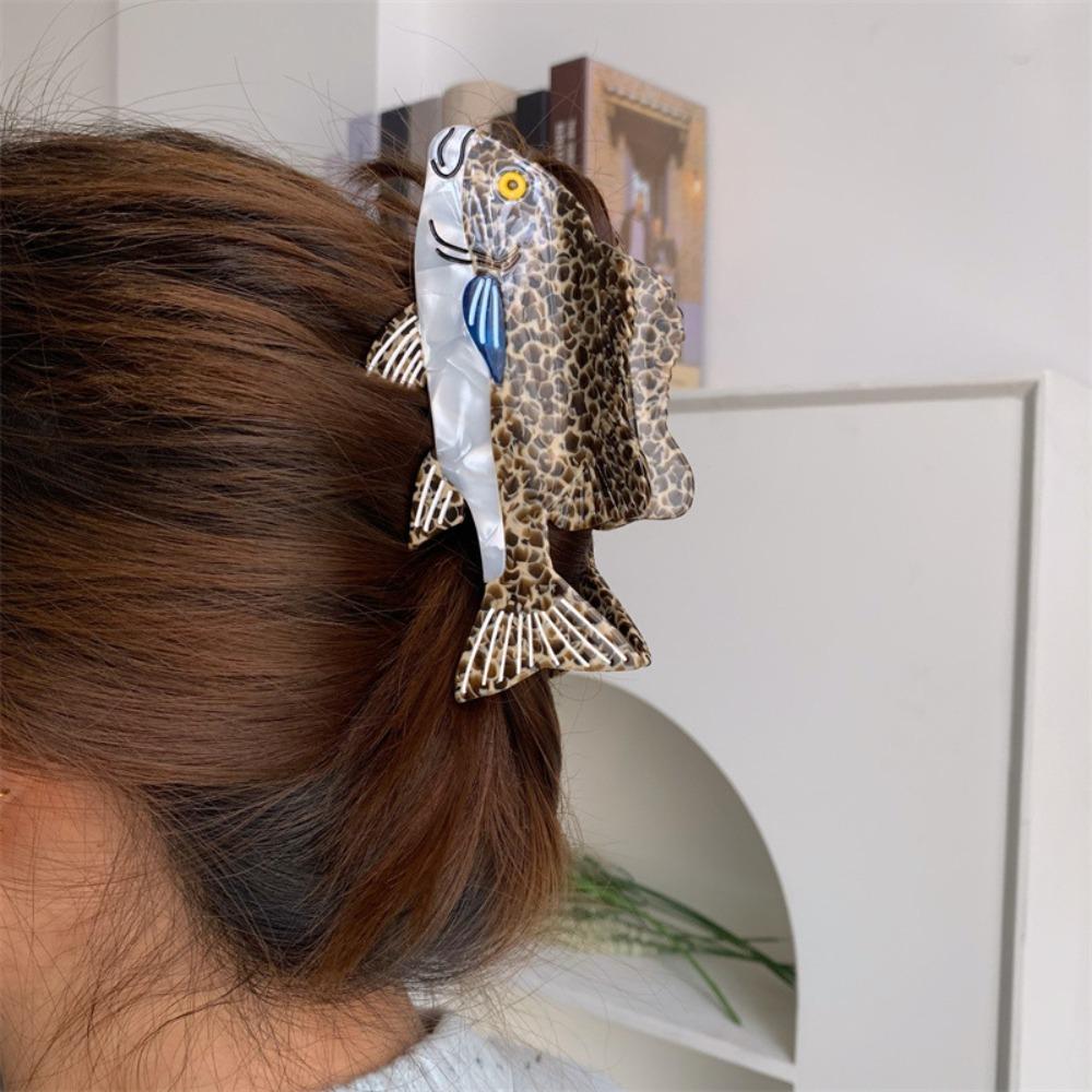 Sweet Sperm Whale Shark Clip Acetic Acid Animal Hair Clip Work Acetate Fish Hair Claw  Friends