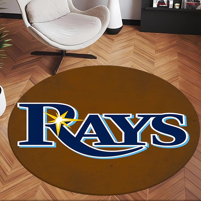 Tampa Bay Rays (14) Tappeto Rotondo per Ufficio Tappeto Decorativo per Pavimento per Ufficio Camera da Letto Soggiorno e Spazio Domestico