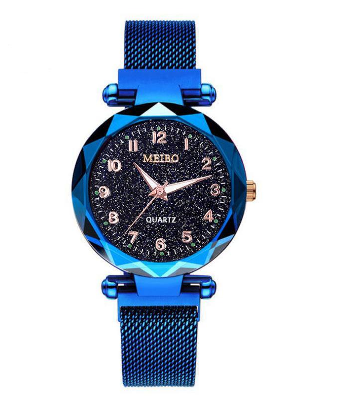 Watch Women'S Luminous Digital Starry Sky Surface Magnet Quartz Casual Women'S Watch