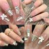 Nail Art Japanese Nail Art Xiaoxiangfeng Love Bow Chain Alloy Nail Art Jewelry