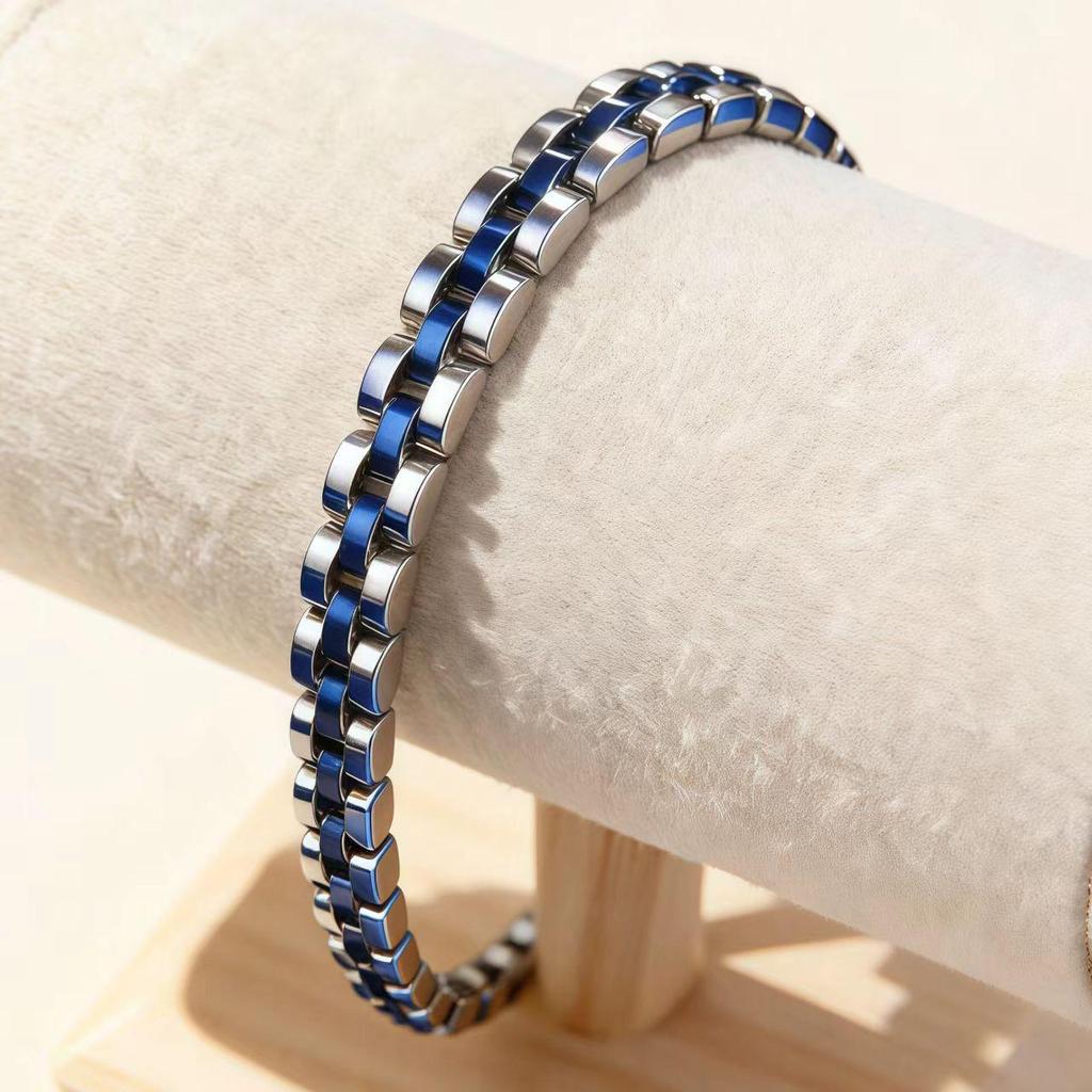 Herren Doppelreihiges reines rotes Kupfer-Magnetarmband – Stilvolles europäisches und amerikanisches Design