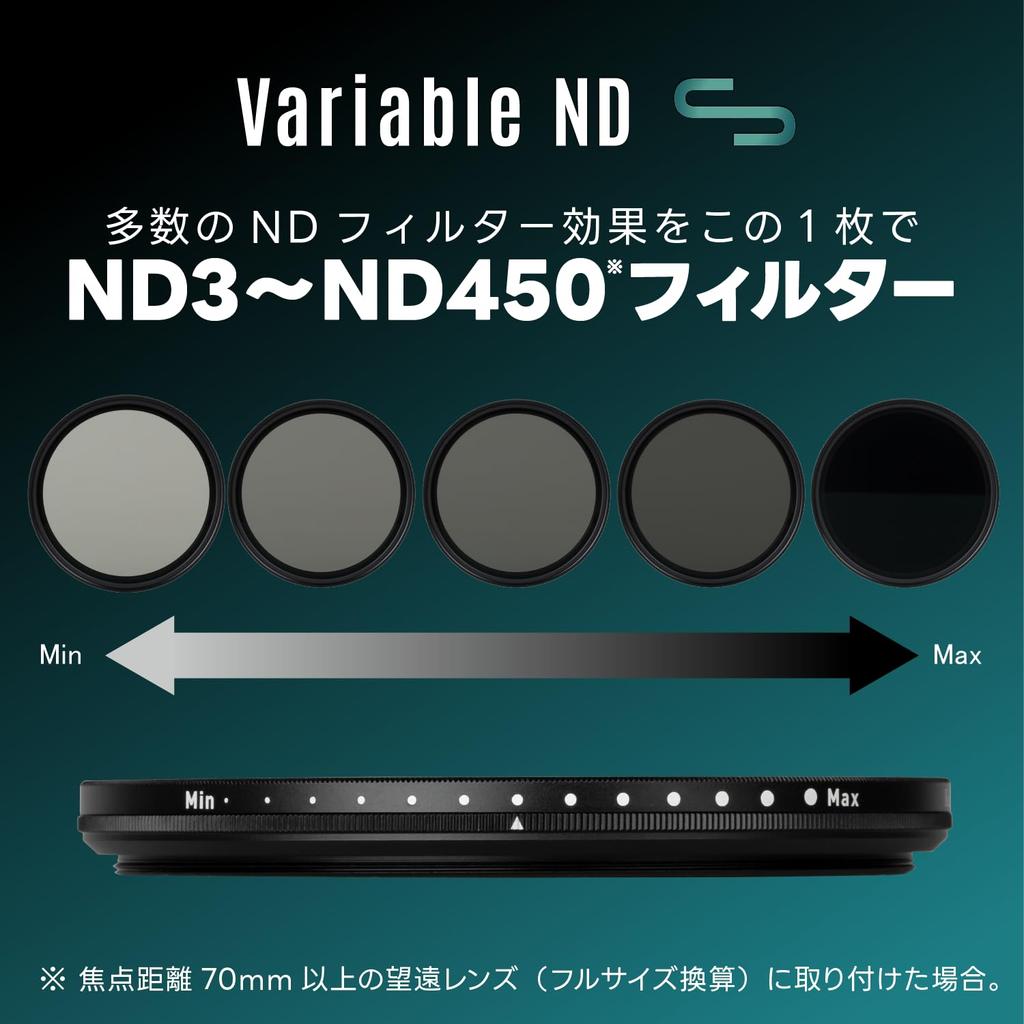 Kenko Variable ND Variable ND S for video and still prevents slow shutter and equivalent to 205525 Filter, 55mm, photography, overexposure, speed,