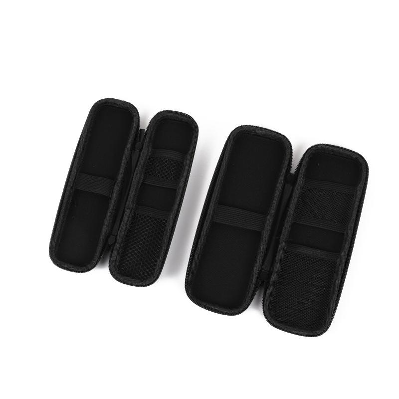 1 Stück Schwarze Kosmetiktasche Wasserdichter Doppelreißverschluss Make-up-Pinsel-Koffer Frauen Aufbewahrungstaschen Tragbarer Reise-Pinselhalter Make-up-Koffer