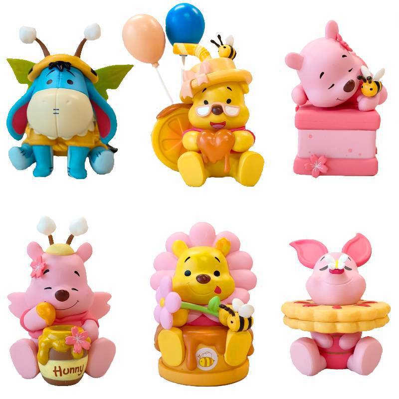 

6pcs/set Cartoon Winnie The Pooh Action Figure Toy Pooh Bear Eeyore Piglet Action Figure Dolls Toy Gifts For Kids