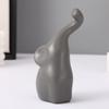 Liebendes Elefantenpaar Statue Schauobjekt (Beige & Grau) für Heimdeko Schlafzimmer Wohnzimmer Tischplatte Bürodekoration Elefant