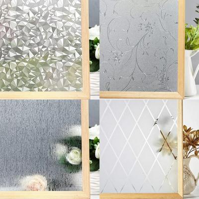 Mul-size Lattice Frosted Window Film Window Privacy Film Static Cling Window Vinyl Opaque Glass Sticker Non Adhesive Anti-UV