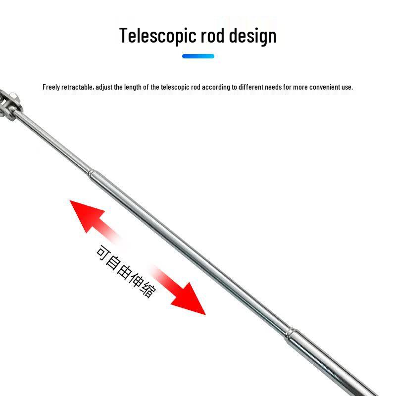 Paola 75mm Round LED Telescopic Inspection Mirror