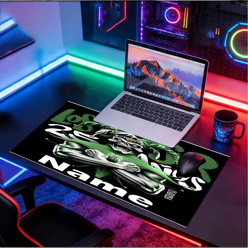 Custom Name Personalized Club Santos Laguna Pattern Mousepad, Laptop PC Desk Mat, Decorative Desk Mat for Home Keyboard Pad Gift