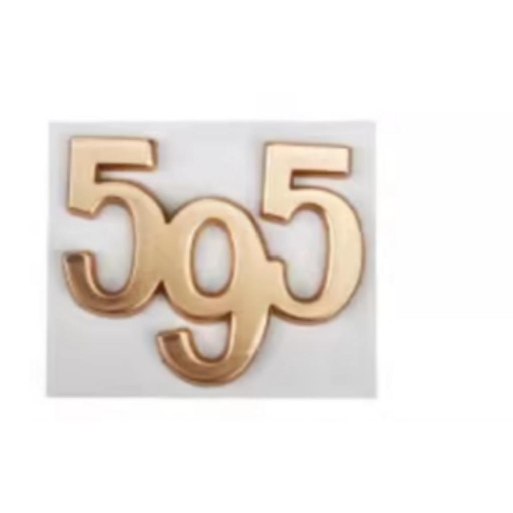 Car Styling 595 695 3D Car Body Fender Rear Trunk Adhesive Metal Badges Sticker Emblems Decals for 595 695 Logo