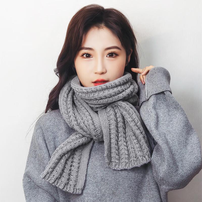 

Solid Color Knitted Scarf 160x25CM