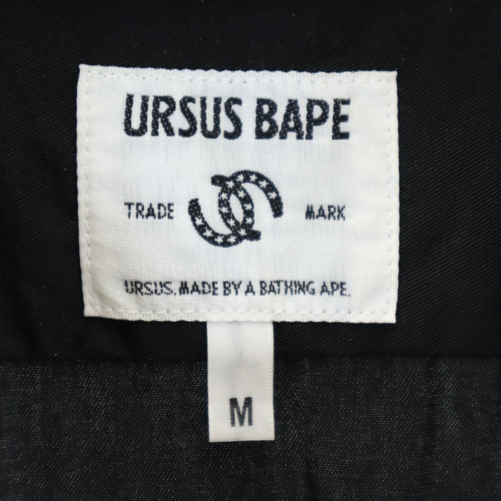 A Bathing Ape Сделано в Японии Вышивка сзади Рубашка с коротким рукавом Открытый воротник Мужская Б/у