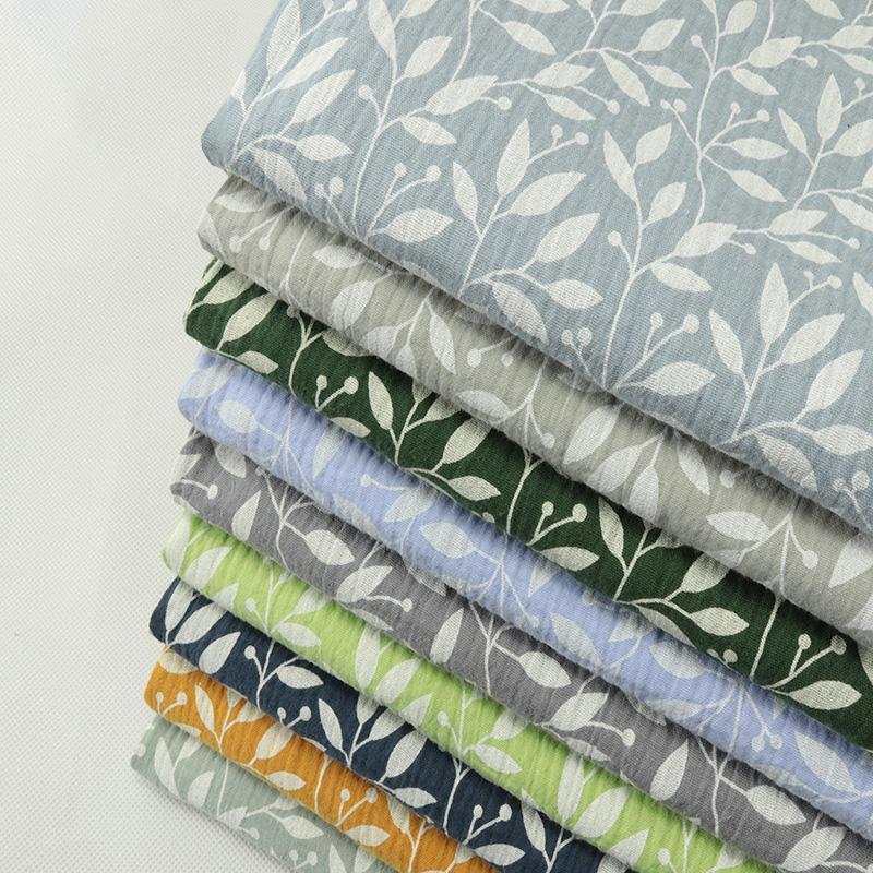 High Quality Cotton Crepe Fabric Double Seersucker Gauze Fabric DIY Sewing Patchwork Blanket Pillowcaes Clothes Pajamas for Baby