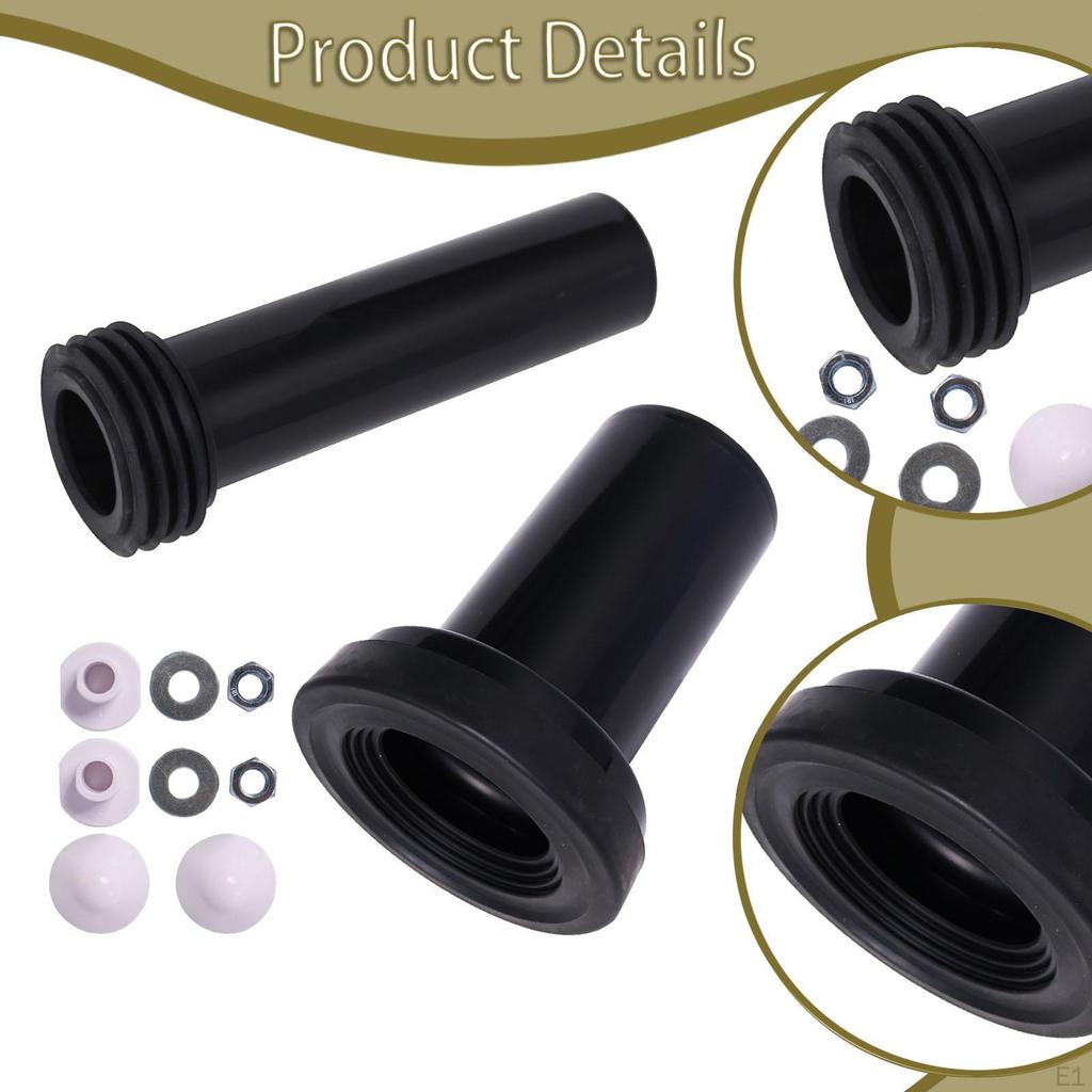 Wall Hung Toilet Tank Connector Set with Screws Easy to Install Sturdy Flush Tube Fittings for Home