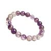 Unpainted Natural Purple Phantom Quartz Bracelet, Nine Purple Fire Purple Phantom Crystal Beads, Loose Beads, Beaded Bracelet for Men and Women