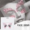 Eco-Friendly Fashion 3D Mermaid Face Gem Crystal Rhinestone Temporary Tattoo Stickers Shiny Glitter for Festival Prom Party