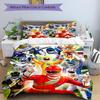 3Pcs Power Rangers Heroic Teamwork Bedding Set Quilt Cover Pillowcase Home Christmas Xmas Halloween Gift 1 Duvet Cover 2 Pillowcase M924646