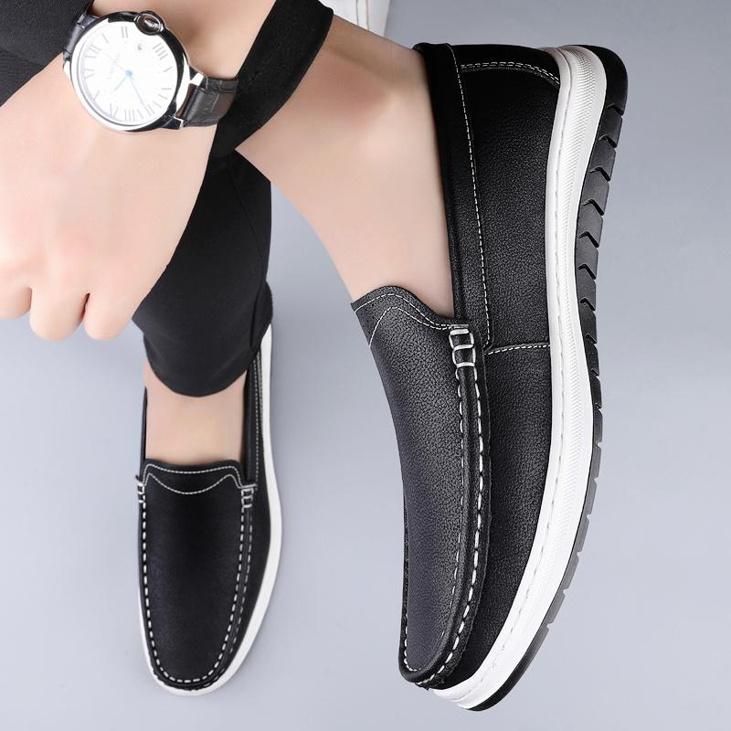 Brand Men Split Leather Loafers High-quality Handmade Urban Business Leather Shoes Fashionable and Comfortable Man Driving Shoes