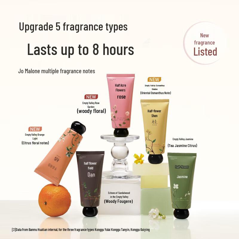 Half Acre Flower Field Valley Orange Glow Hand Cream 3-Pack