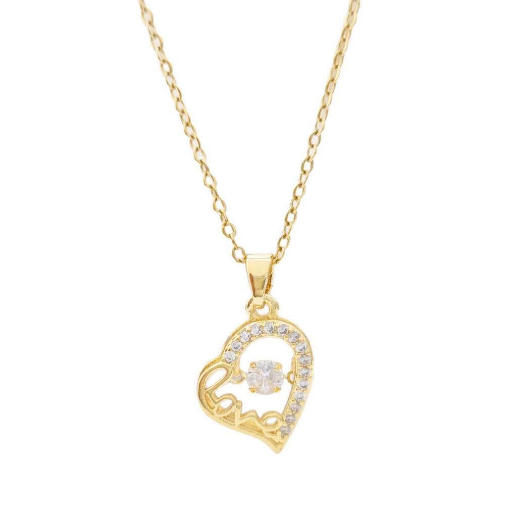 Lebendiges LOVE Herz Halskette: Elegante Luxus-Schlüsselbein-Kette mit hohlem Herz und Voll-Diamant-Design