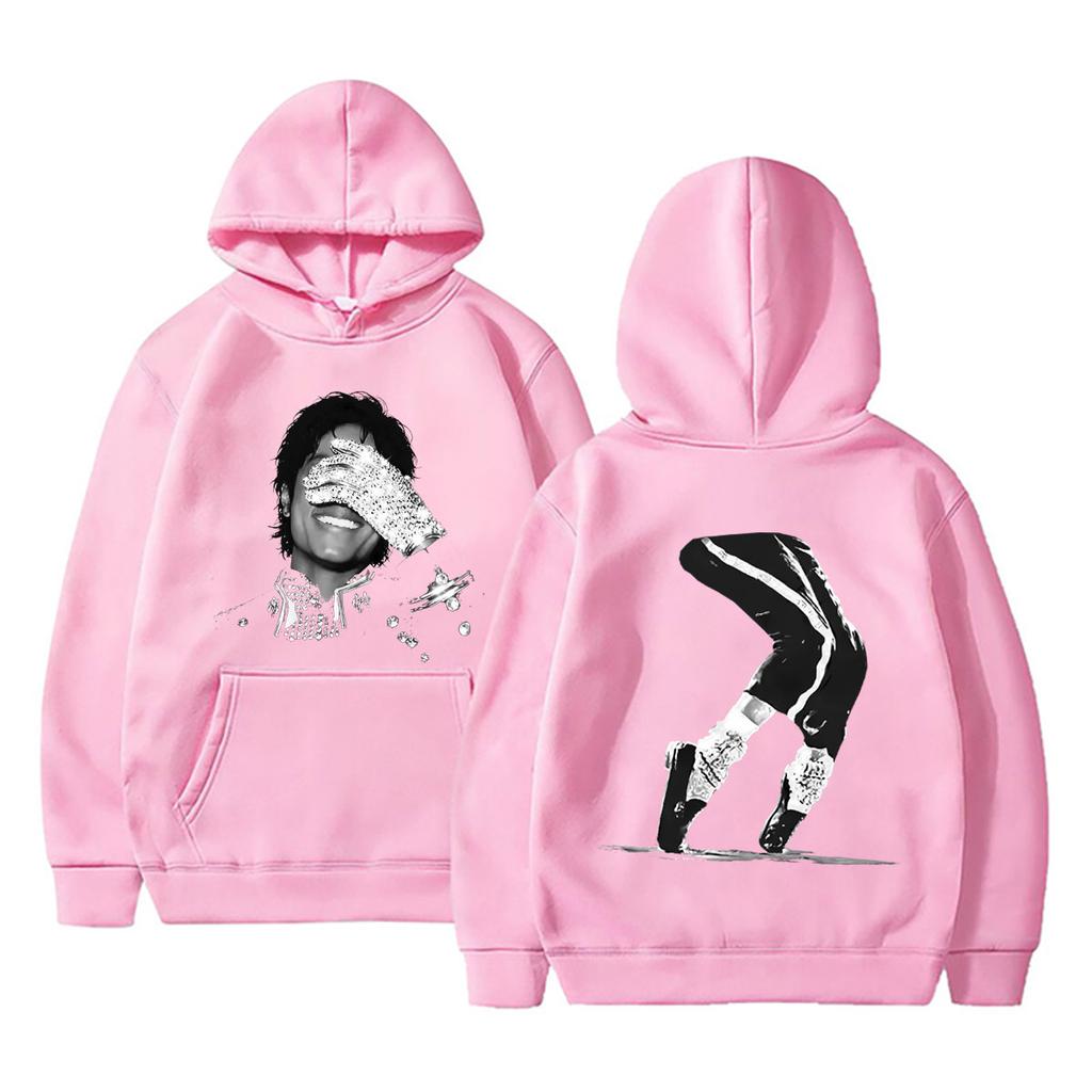 Michajackson Gesicht Grafik Hoodies Herren Damen Mode Hip Hop Übergroßer Pullover Männlich Vintage Gothic Rock Pullover Streetwear