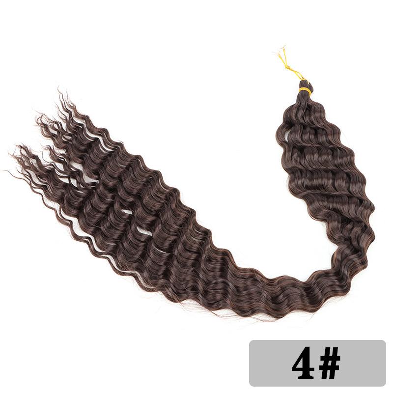 30Inch Syntheitc Pre Stretched Long Deep Wave Curly Braiding Hair Extensions Ocean Wave Crochet Hair for Women