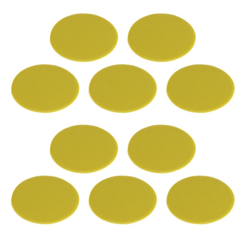 10lots Soccer Flat Cones Marker Disc Training Obstacles Tennis Landmark Mats Training Equipment Accessories жёлтый