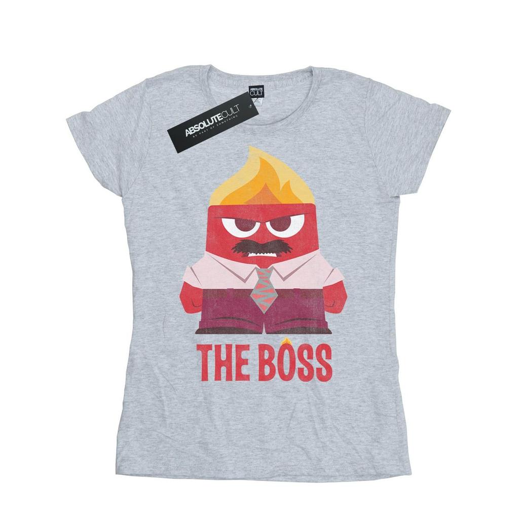 Disney Womens/Ladies Inside Out Anger The Boss Cotton T-Shirt