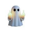 3D Middle Finger Cute Ghost Night Light Halloween Resin Ghost Figurines Funny Cute For Home Prank Gifts 2025 Halloween Ornament