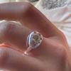 Colorful Inlaid Zirconia Ultra Sparkling Adjustable Ring For Women With Unique Design Fashion