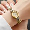 3Pcs Women's Watch Simple Fashion Small Dial Elegant Light Luxury Small Quartz Bracelet Watch ( Box Not Included )