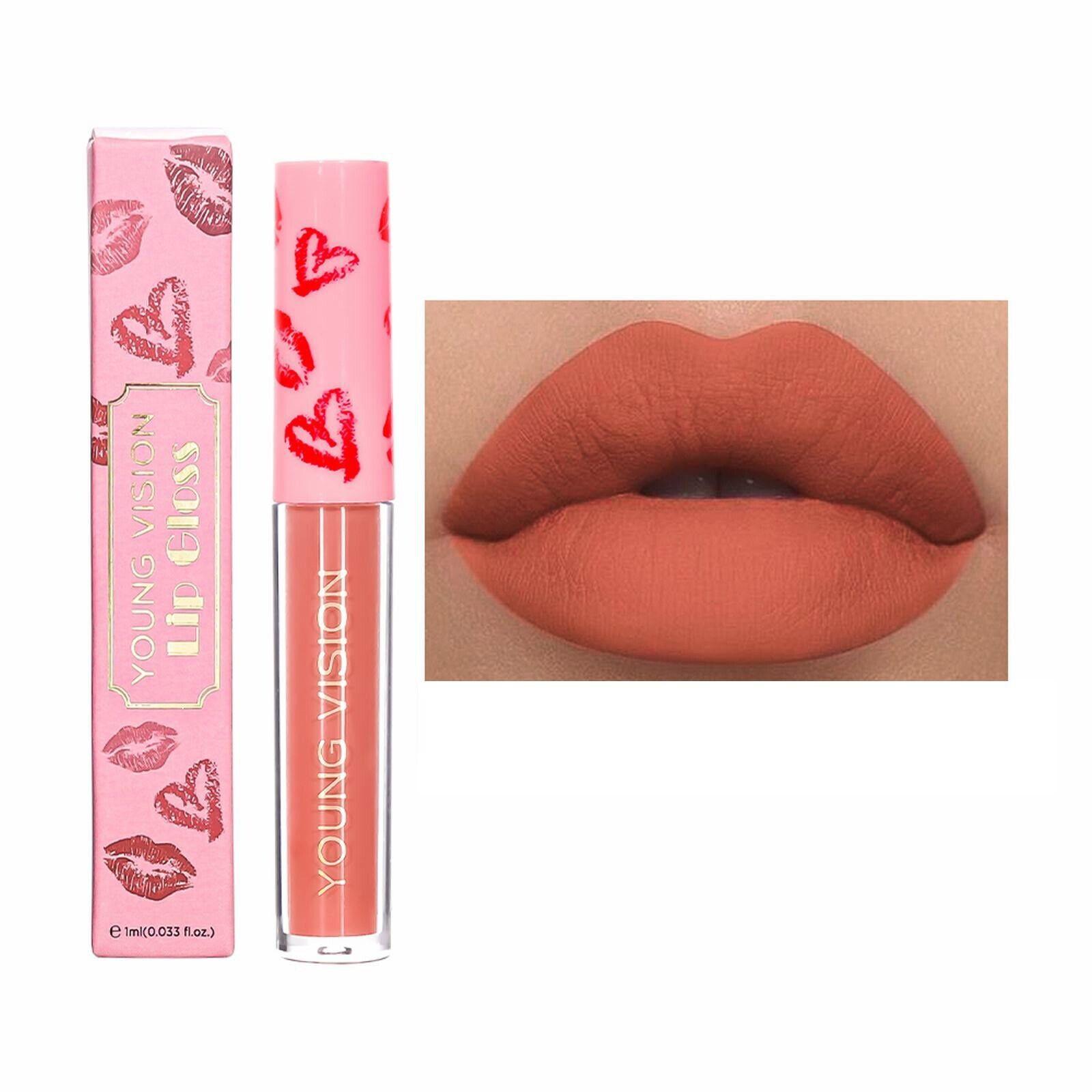 

Сексуальный увлажняющий длительный матовый блеск для губ Помада Прочный износ с антипригарным покрытием One Size