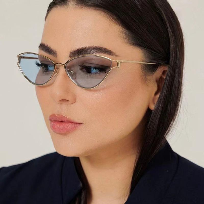 New Trendy Cat Eye Women Sunglasses Fashion Cat-Eye Ladies Hip Hop Sun Glasses Summer Driving Shades