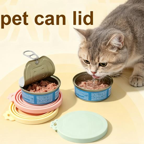 Silicone Pet Food Can Lid for Dog and Cat 3 Size Food Can Lid Dustproof Moisture Proof Food Can Lid Safe Odorless Reusable Pet Food Seal