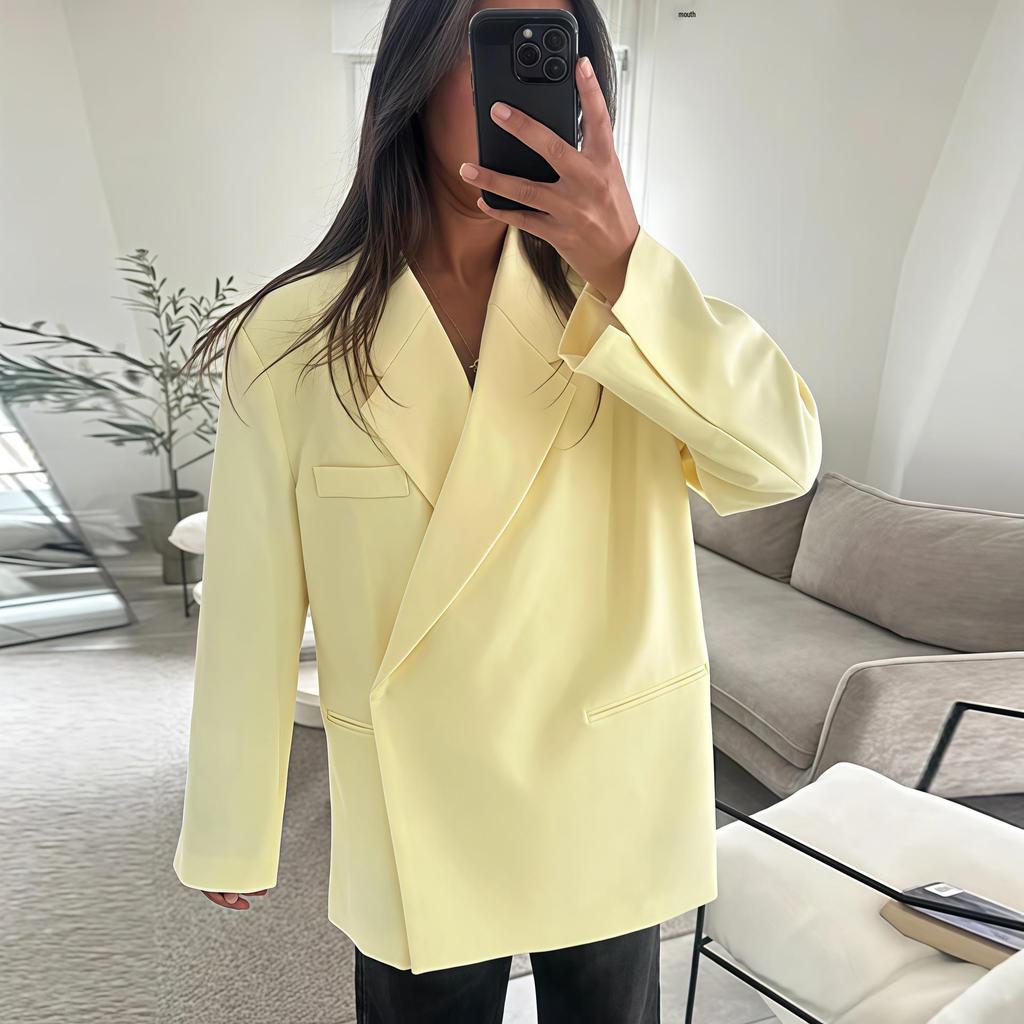 2025 Europäischer & Amerikanischer Damen Casual Revers-Knopfanzug mit Kurz- und Langarmoptionen