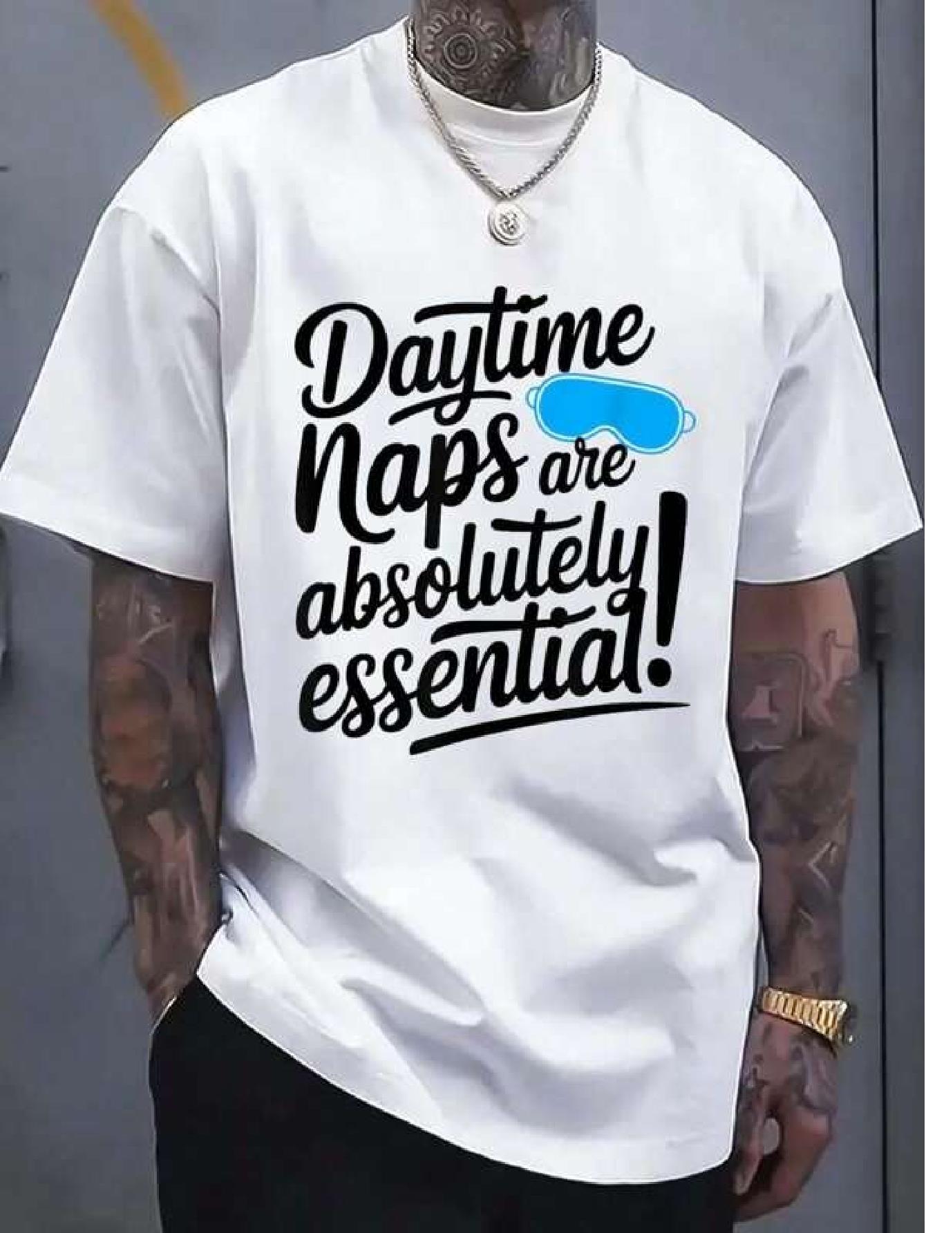 100% Cotton Shirt. Daytime Naps Are Absolutely Essential. Nap Lovers T-shirt L