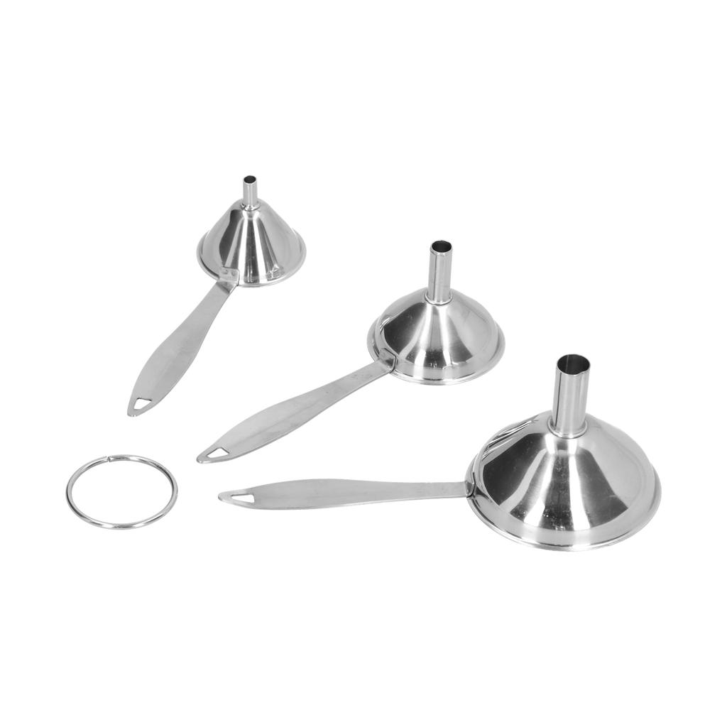 3PCS Stainless Steel Funnel Mini Funnel Oil Vinegar Wine Spice Sauce Leakage Household Oil Leakage