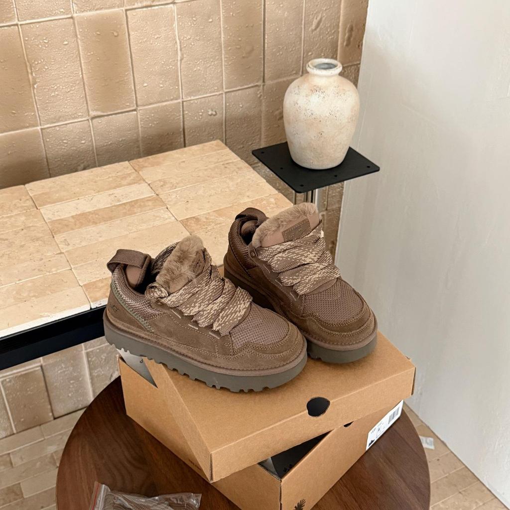 Henan Sangpo Women's Thick Sole Fur-Lined Cowhide Snow Boots